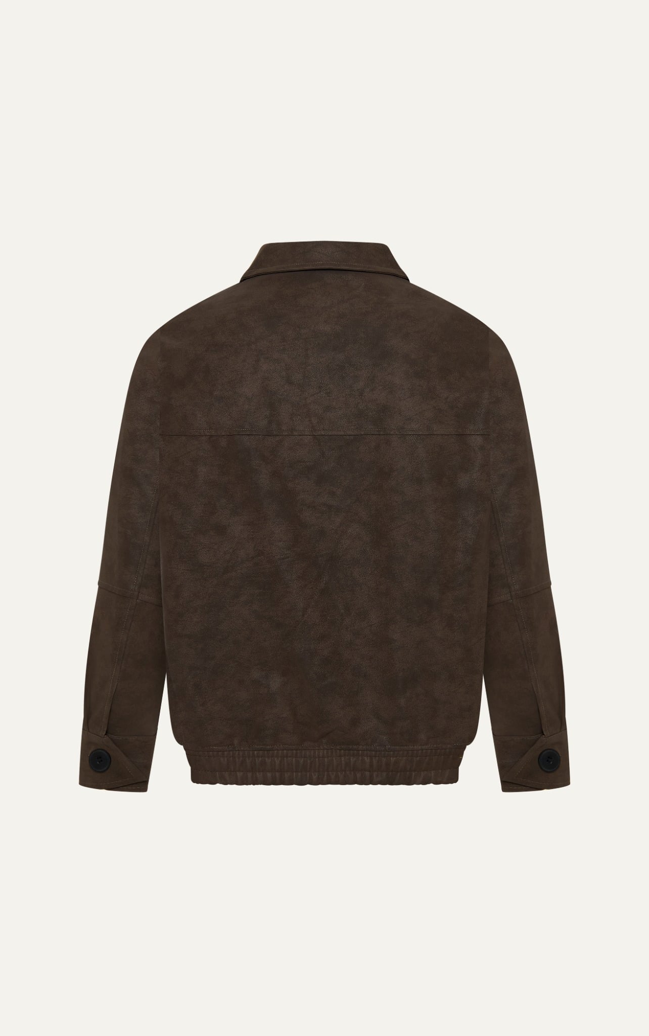 AG261 FAUX SUEDE LEATHER JACKET - BROWN