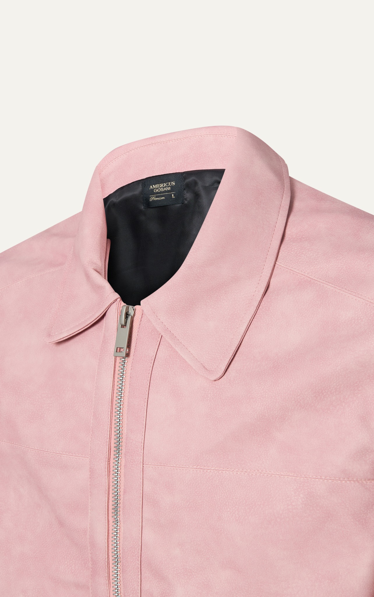 AG262 PREMIUM FAUX LEATHER JACKET - PINK