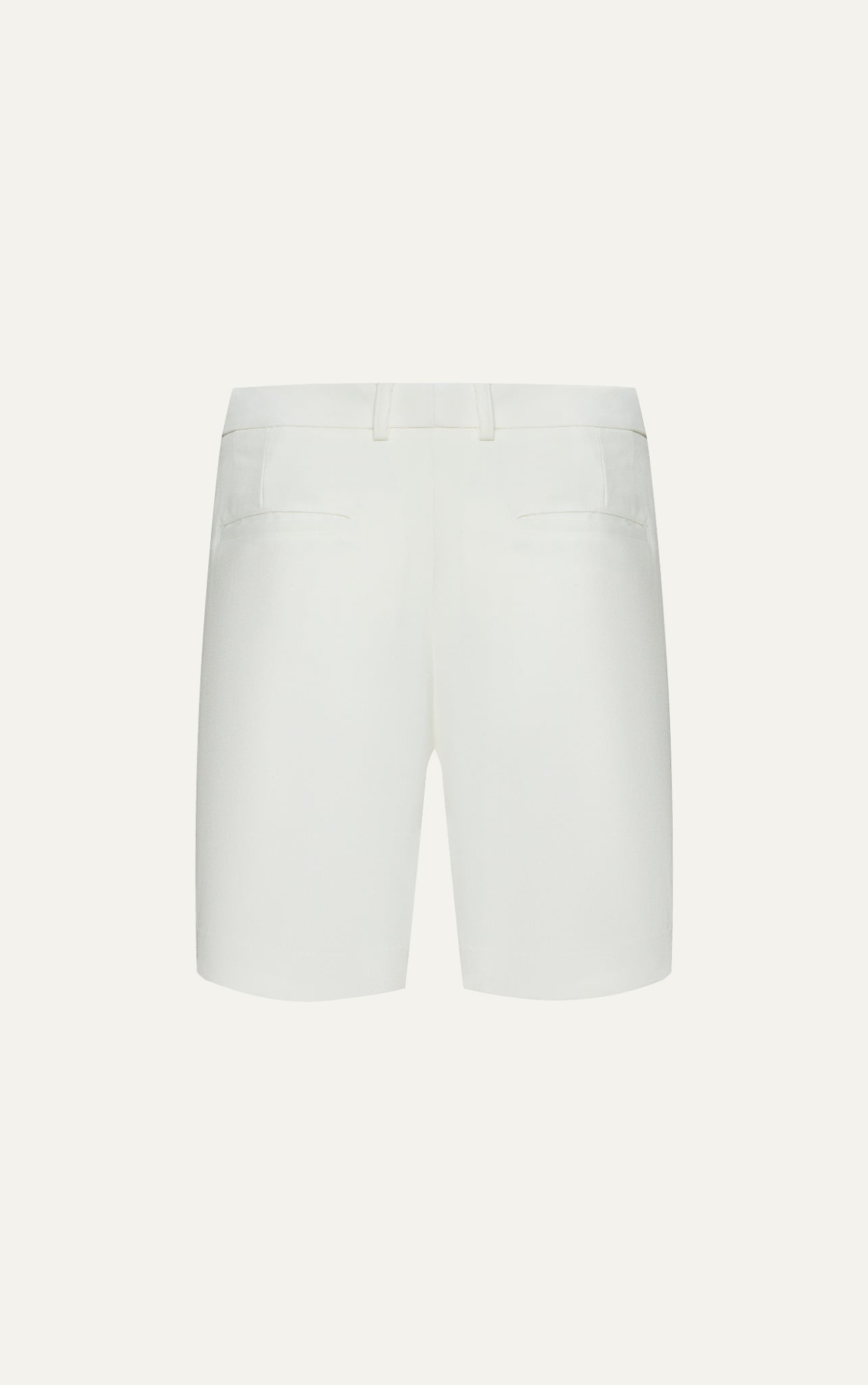 AGHT18 LOOSE FIT PLEATED TAILORED SHORT - OFF WHITE