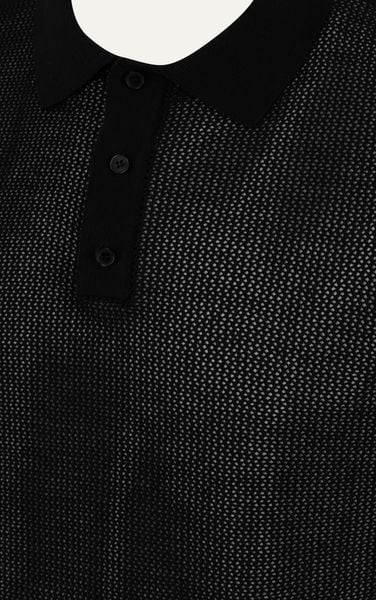  AG712 PREMIUM REGULAR FIT KNIT POLO - BLACK 