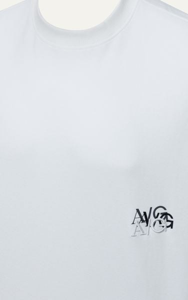  AG700 STUDIO LOOSE FIT ICONIC LOGO T-SHIRT - WHITE 