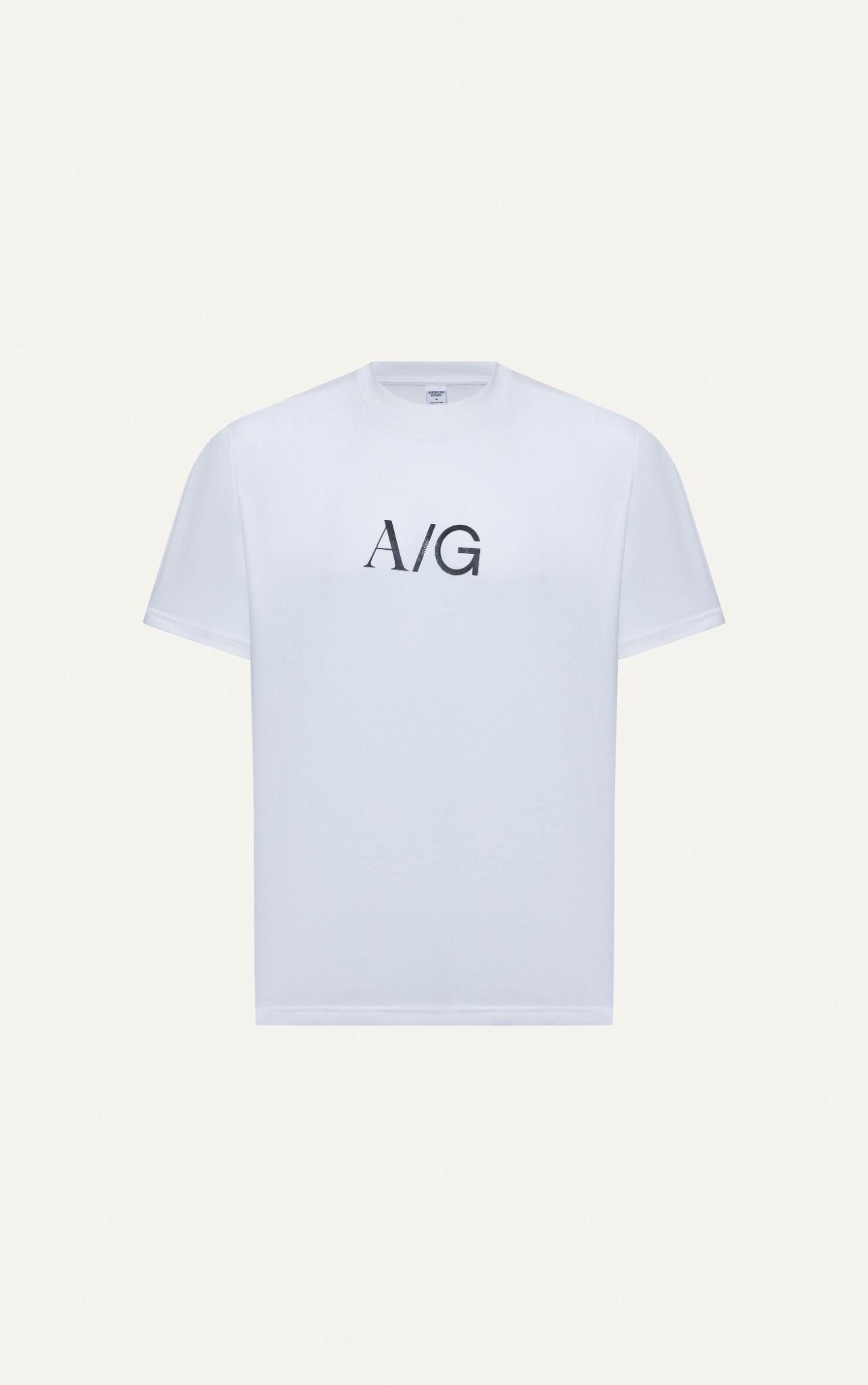  AG697 STUDIO LOOSE FIT BIG LOGO T-SHIRT - WHITE 