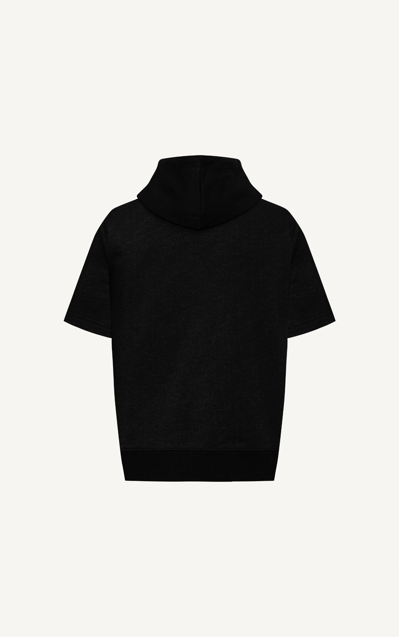 AG665 STUDIO LOOSE FIT HOODIE SHORT HAND - BLACK