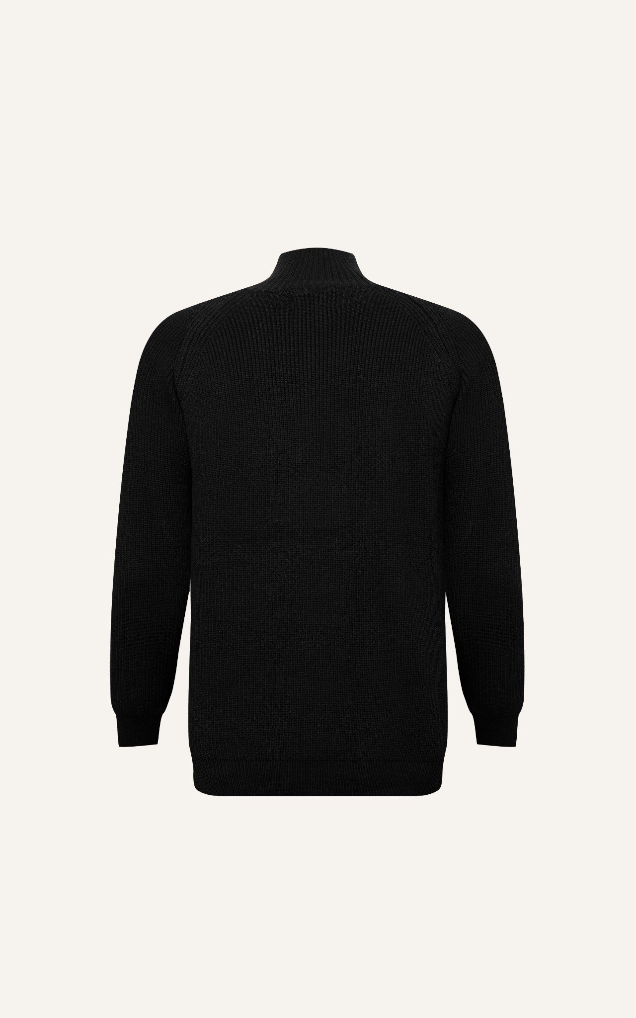 AG801 ZIP-UP RIB KNITTED IN BLACK