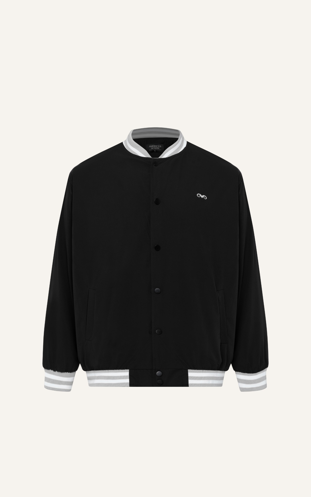 AG19 FACTORY LOOSE FIT BASIC BOMBER - BLACK