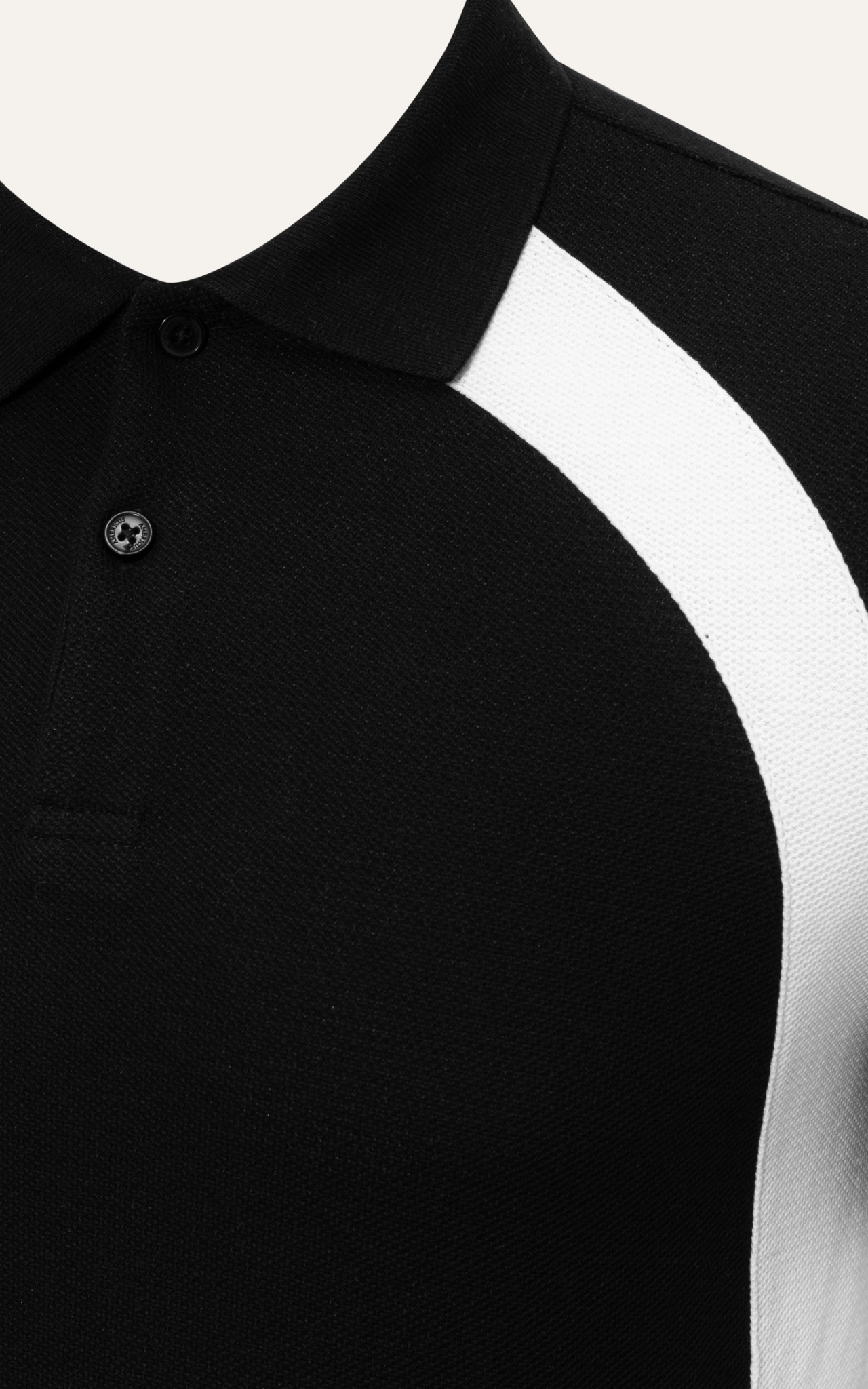 AG866 PREMIUM SLIMFIT MIX POLO - BLACK