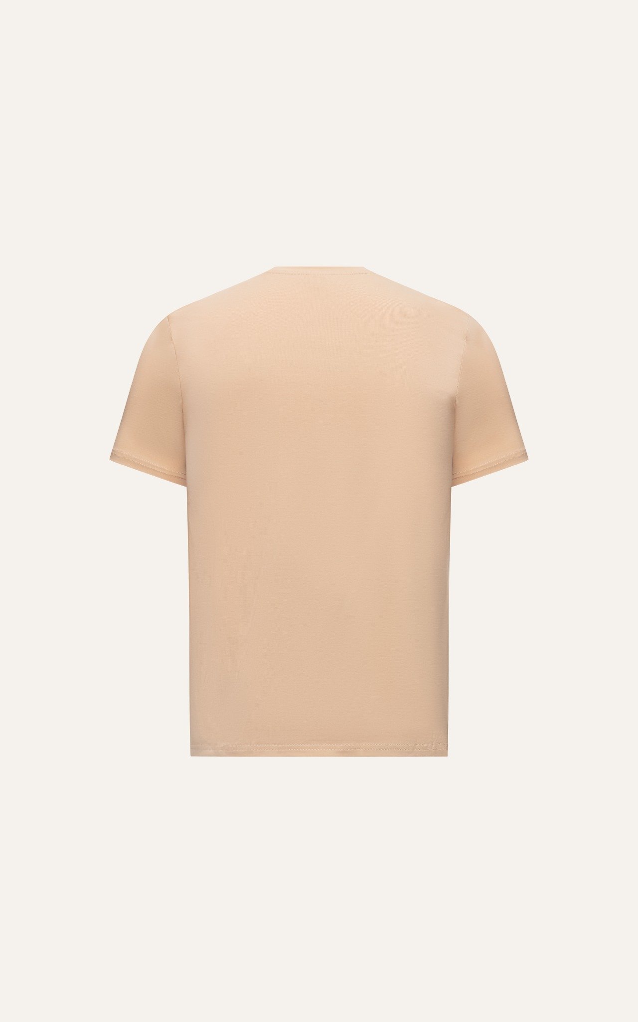 AG77 FACTORY REGULAR FIT BASIC HEART NECK T-SHIRT - BEIGE