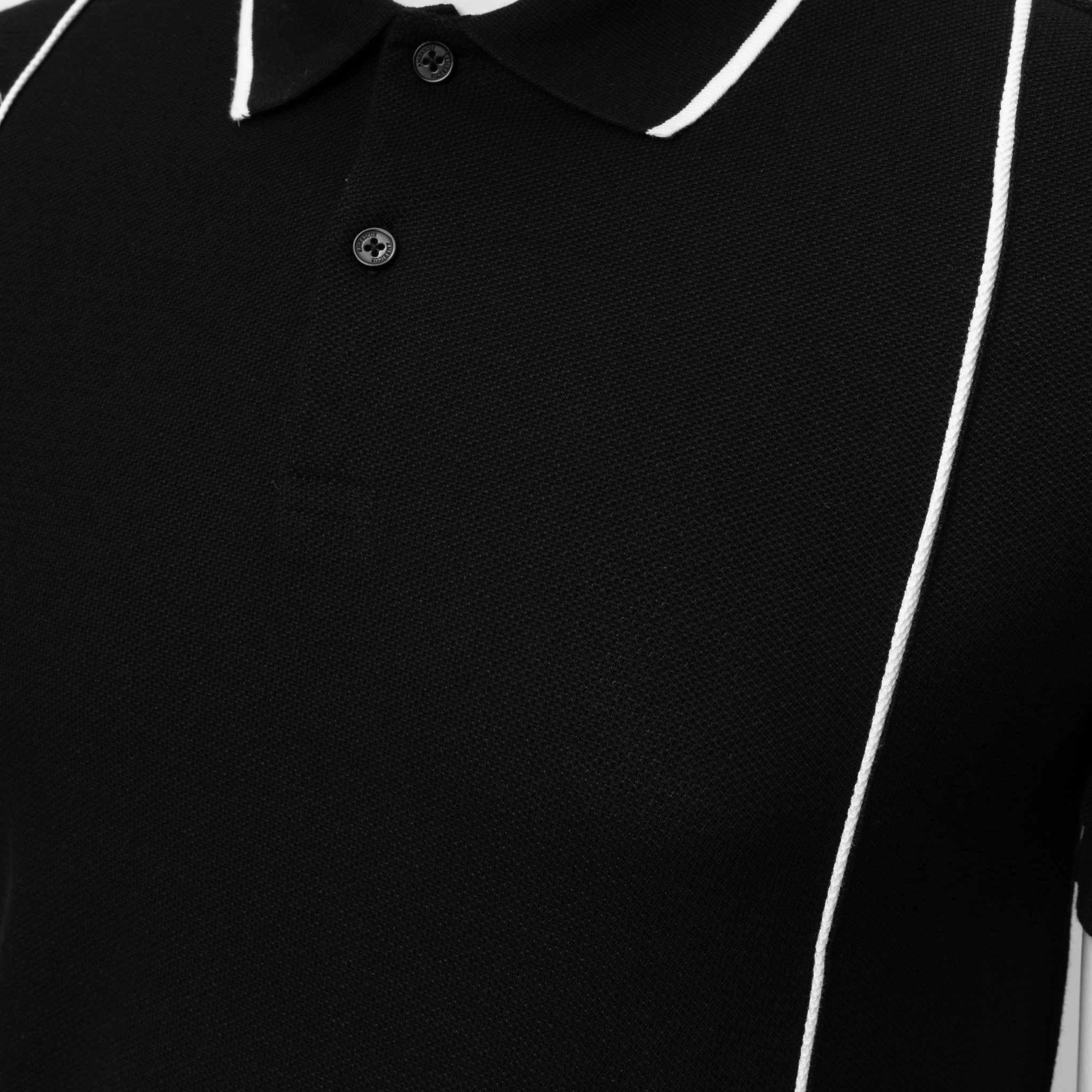 AG61 PREMIUM SLIMFIT VERTICAL STRIPED POLO - BLACK