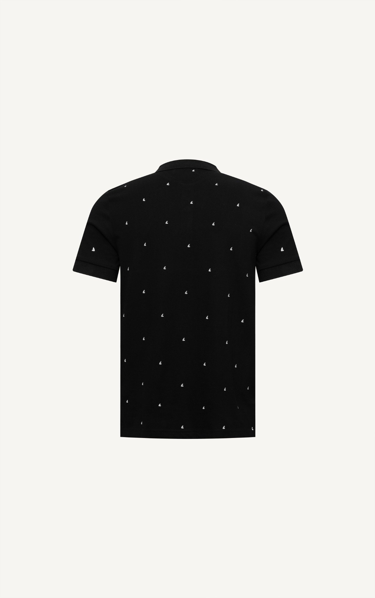 AG57 PREMIUM SLIMFIT SMALL PATTERN POLO - BLACK