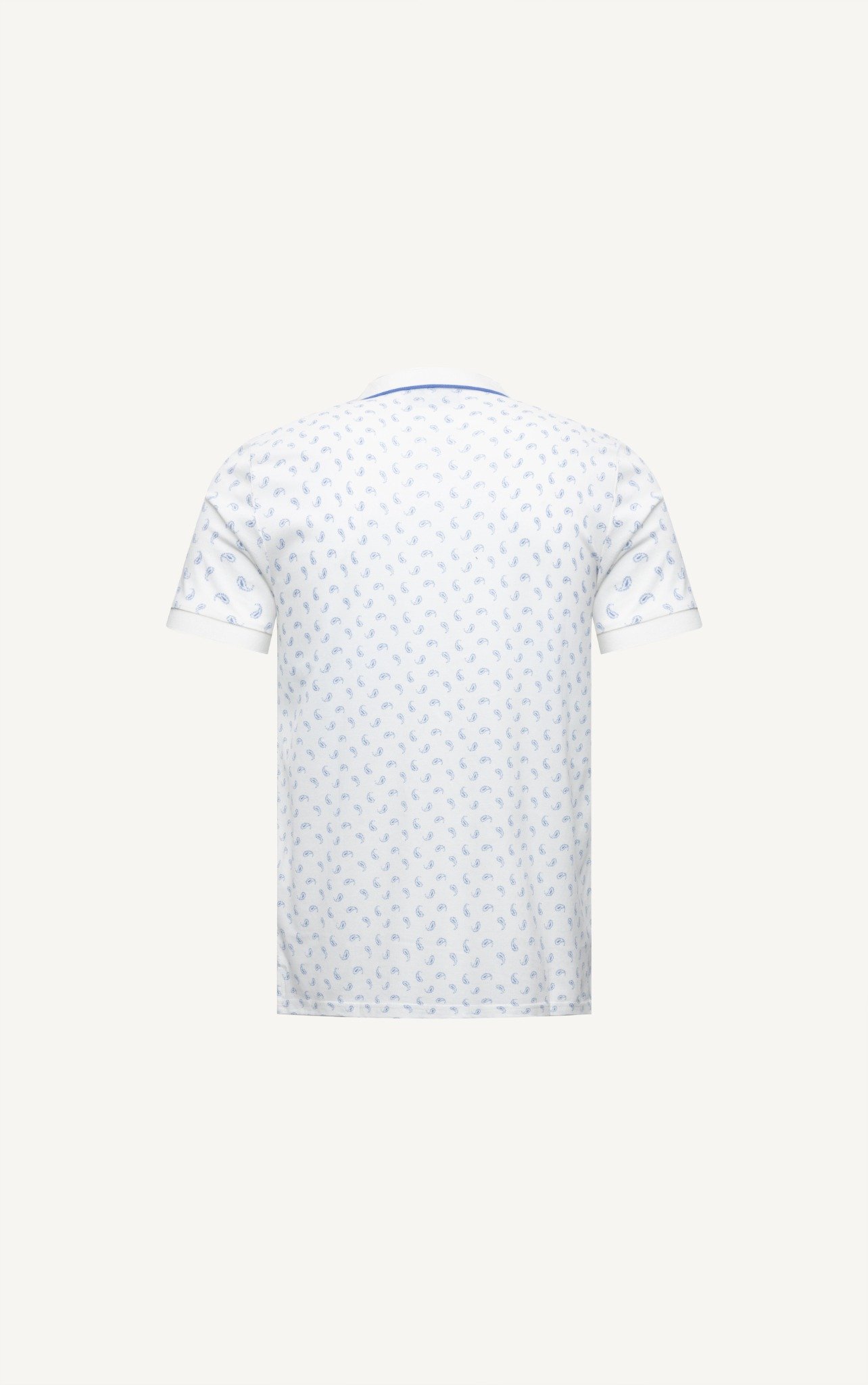 AG39 PREMIUM SLIMFIT SMALL BLUE TEXTURED POLO - WHITE