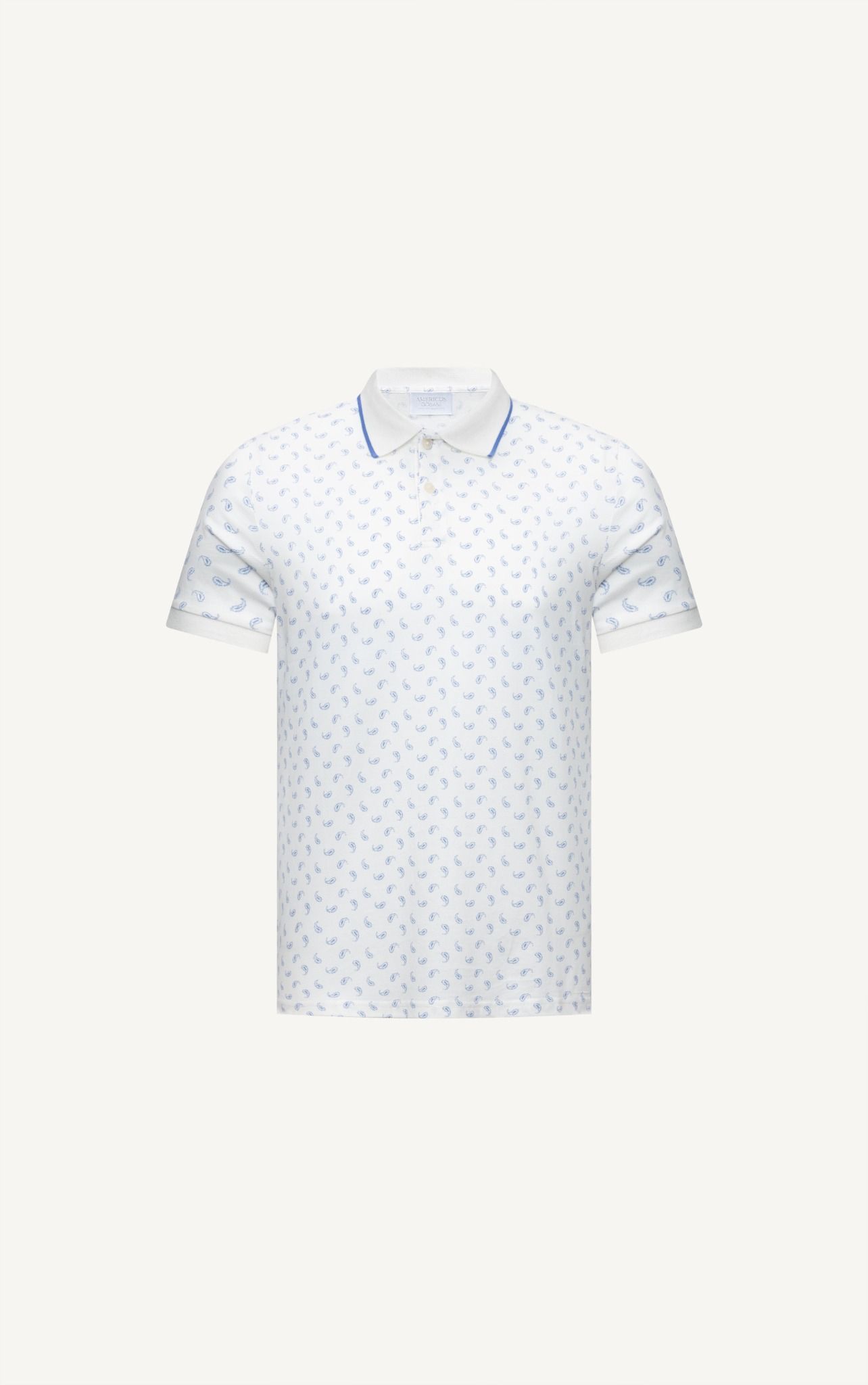  AG39 PREMIUM SLIMFIT NEW SMALL BLUE TEXTURED POLO - WHITE 