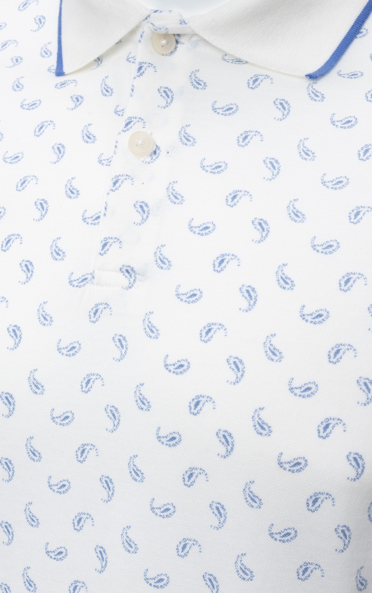 AG39 PREMIUM SLIMFIT SMALL BLUE TEXTURED POLO - WHITE