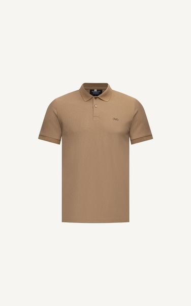  AG02 SIGNATURE SLIMFIT POLO - LIGHT BROWN