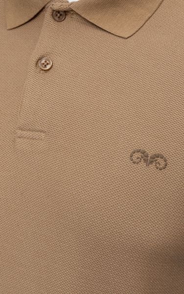  AG02 SIGNATURE SLIMFIT POLO - LIGHT BROWN 
