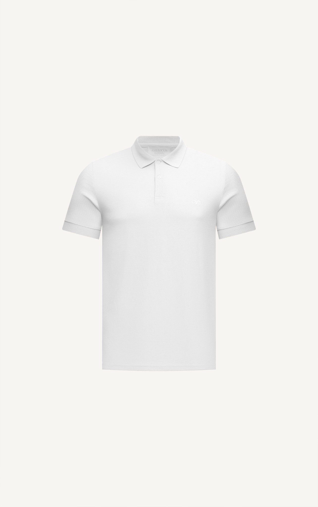  AG02 SIGNATURE SLIMFIT POLO - WHITE 