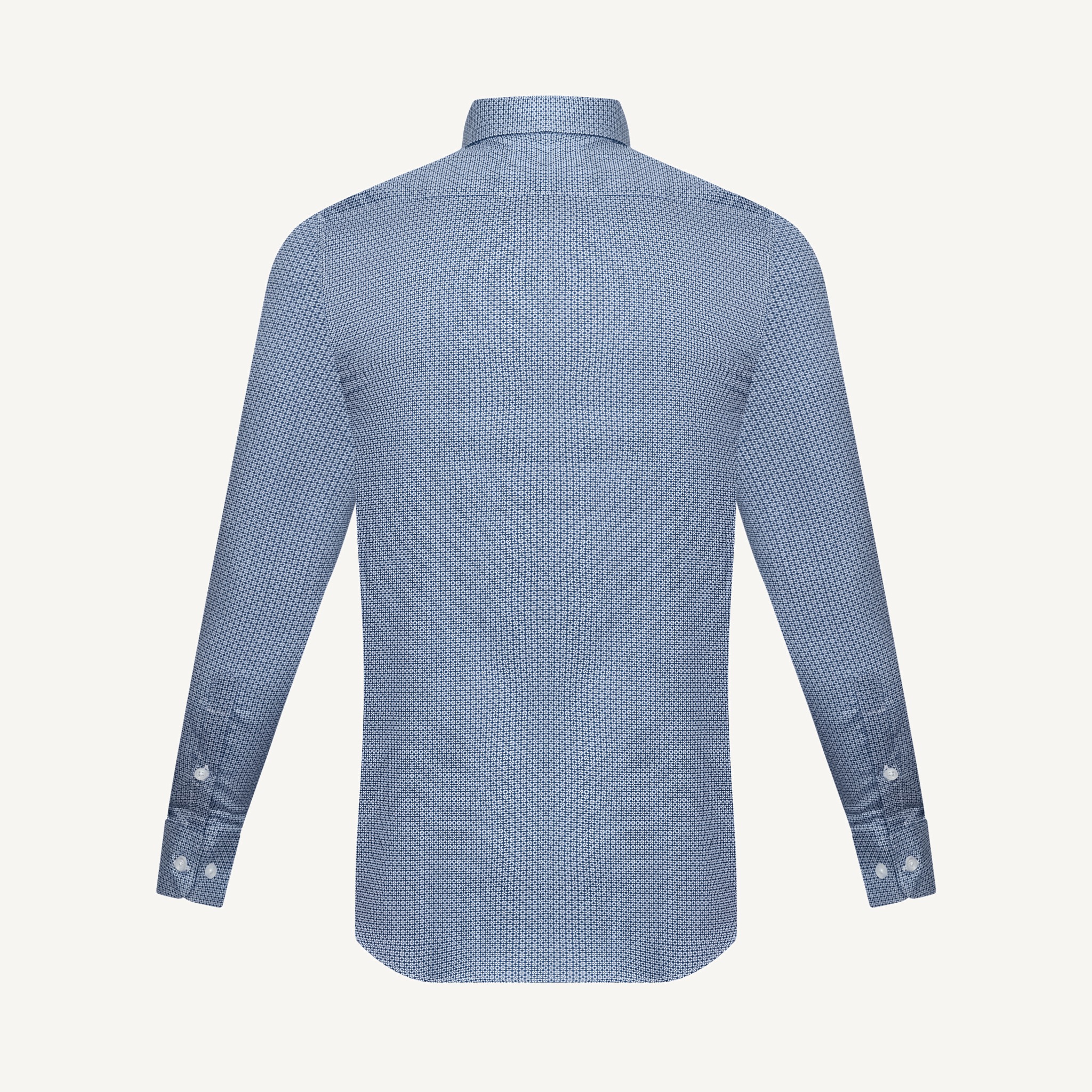 AG861 PREMIUM SLIMFIT MICRO CHECKED SHIRT - DARK BLUE