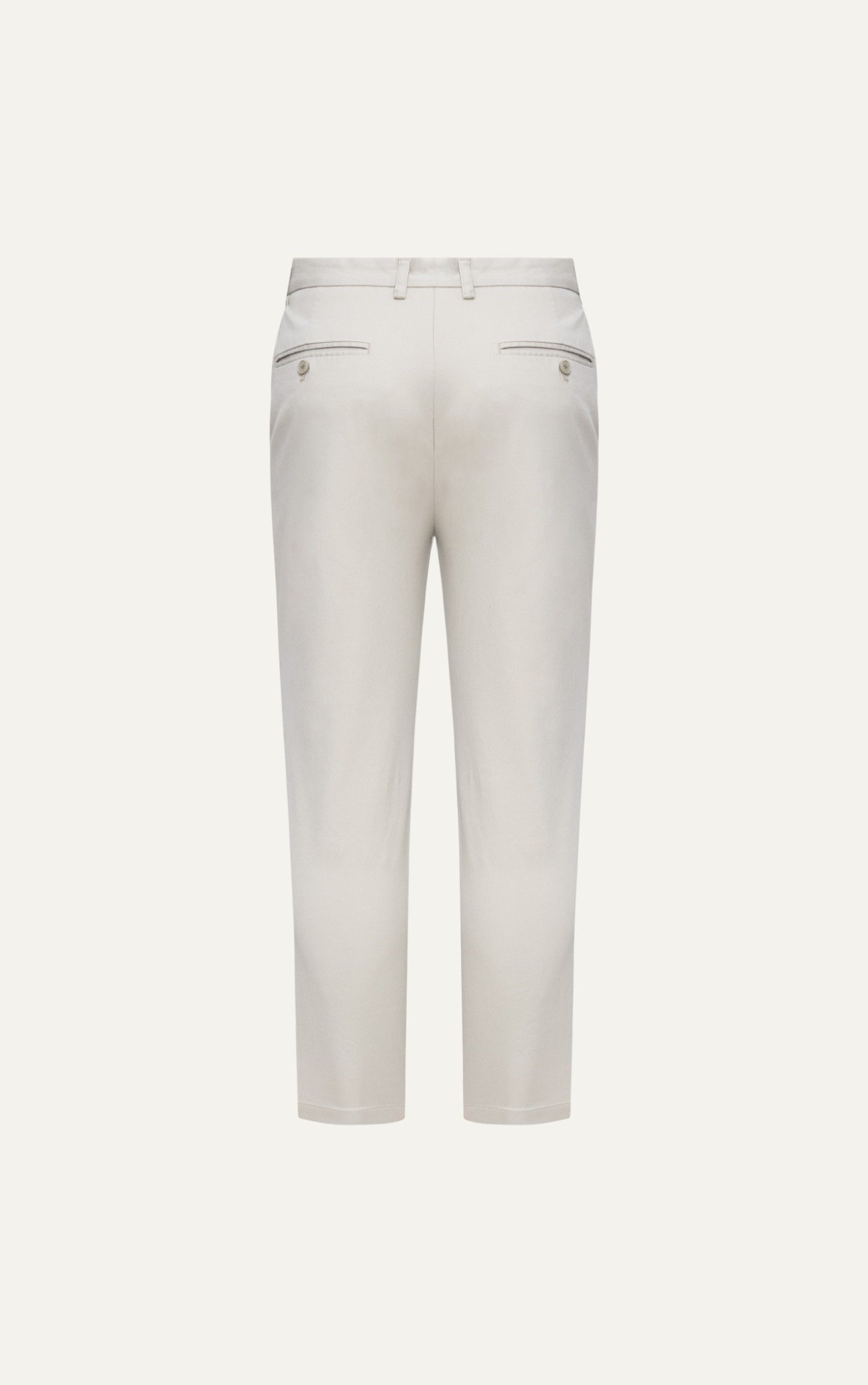 AG509 PREMIUM SLIMFIT ELASTIC WAIST TROUSERS - OFF WHITE