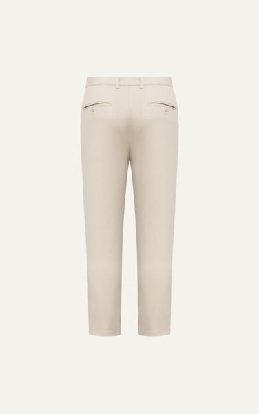  AG509 ELASTIC WAIST TROUSERS IN BEIGE 