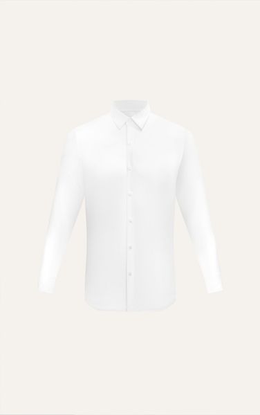  AG007 PREMIUM SLIMFIT TEXTURE SHIRT - WHITE