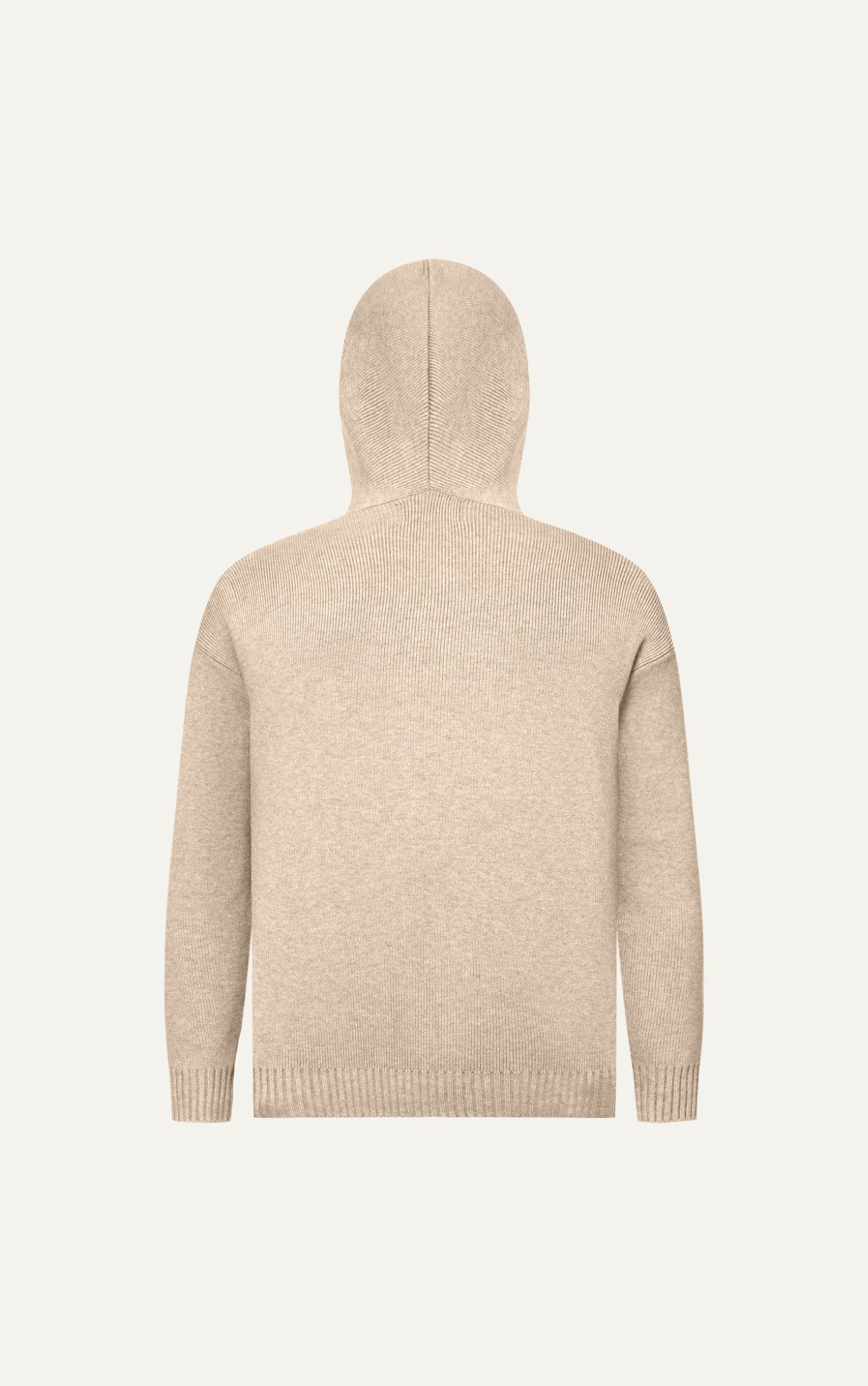 AG731 STUDIO SLIMFIT ZIP-UP RIB KNITTED JACKET - BEIGE