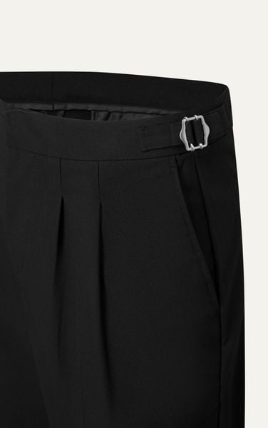  AG10 PREMIUM REGULAR FIT SIDETAB TROUSERS - BLACK 