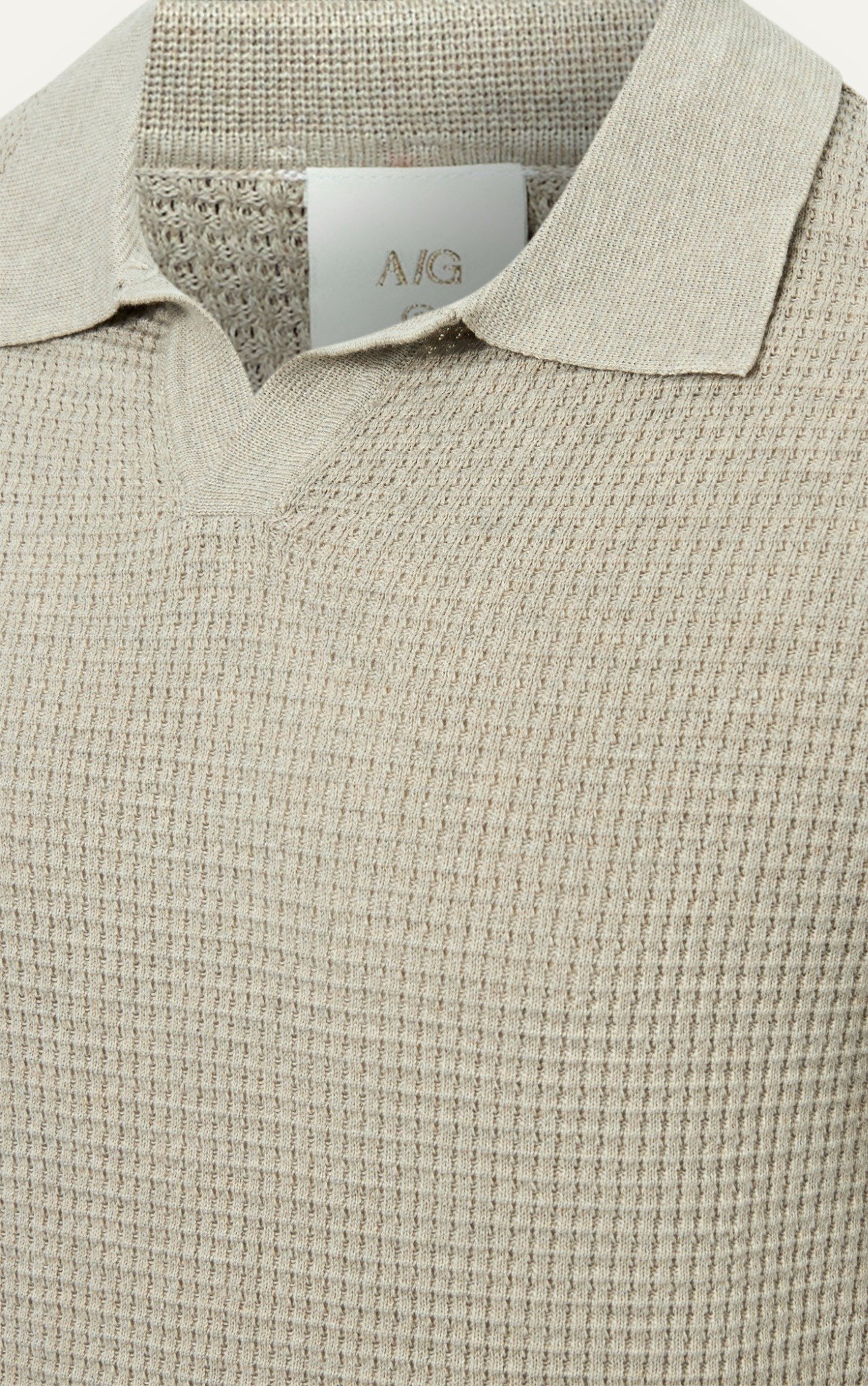 AG739 PREMIUM REGULAR FIT KNIT POLO - BEIGE