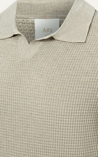  AG739 PREMIUM REGULAR FIT KNIT POLO - BEIGE 