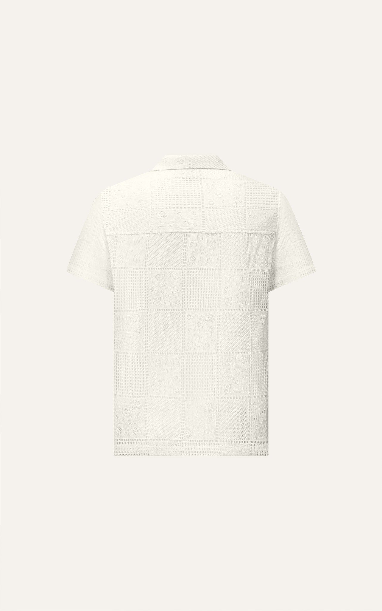 AG539 STUDIO LOOSE FIT CUBAN SHIRT - WHITE