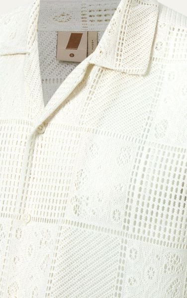  AG539 STUDIO LOOSE FIT CUBAN SHIRT - WHITE 