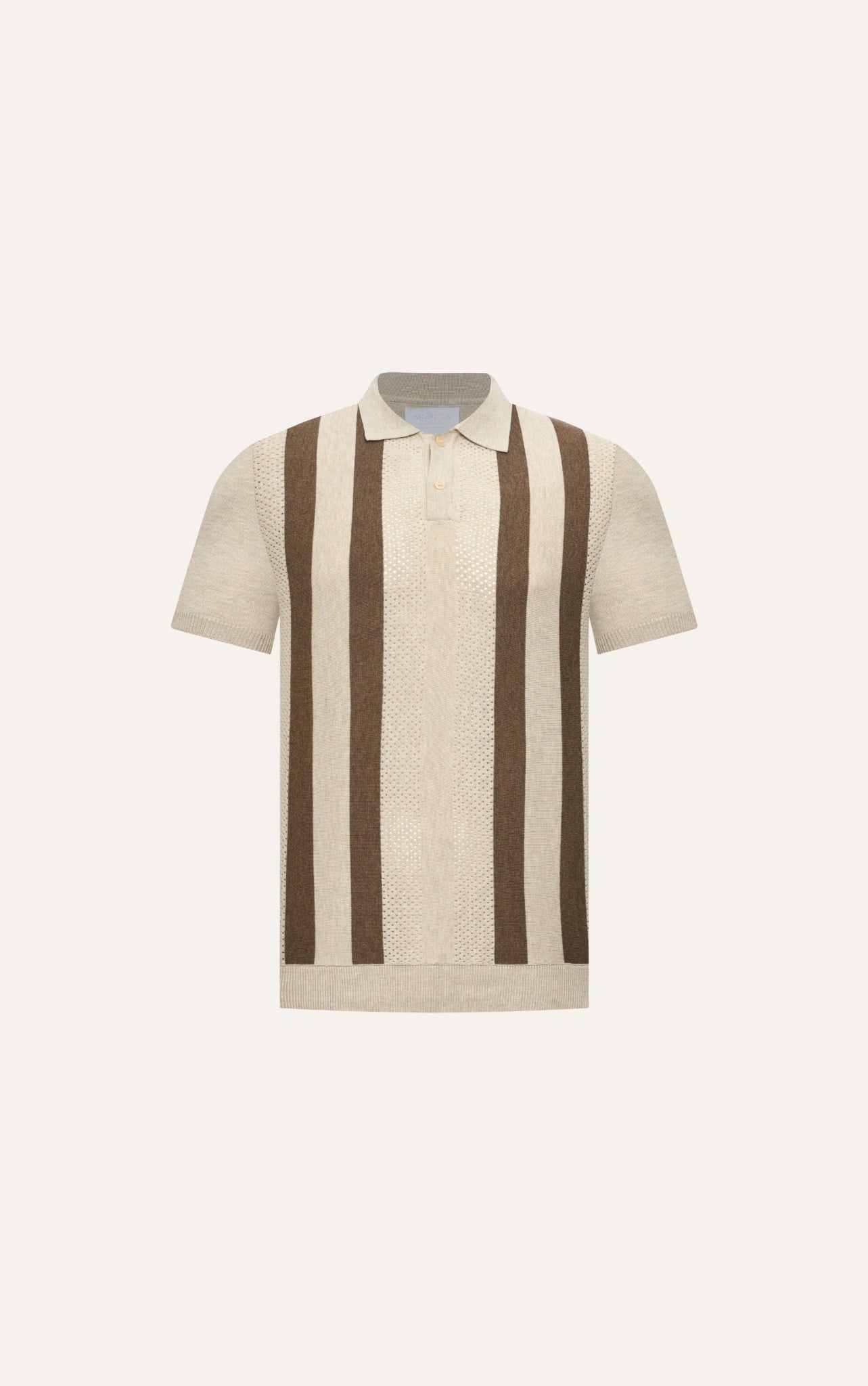 AG729 PREMIUM REGULAR FIT RIB STITCH POLO - OFF WHITE