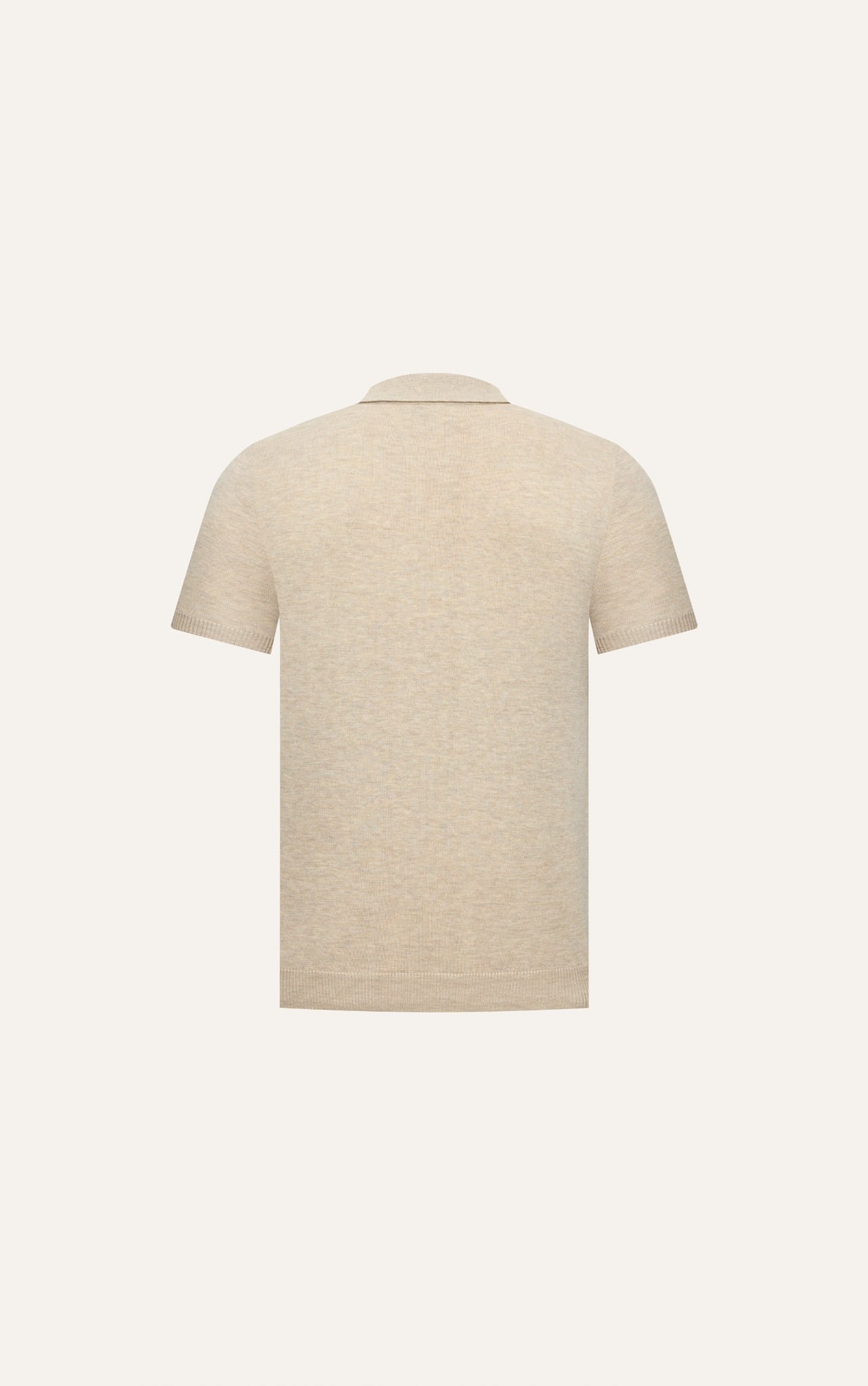 AG729 PREMIUM REGULAR FIT RIB STITCH POLO - OFF WHITE