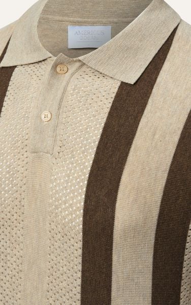  AG729 PREMIUM REGULAR FIT RIB STITCH POLO - OFF WHITE 