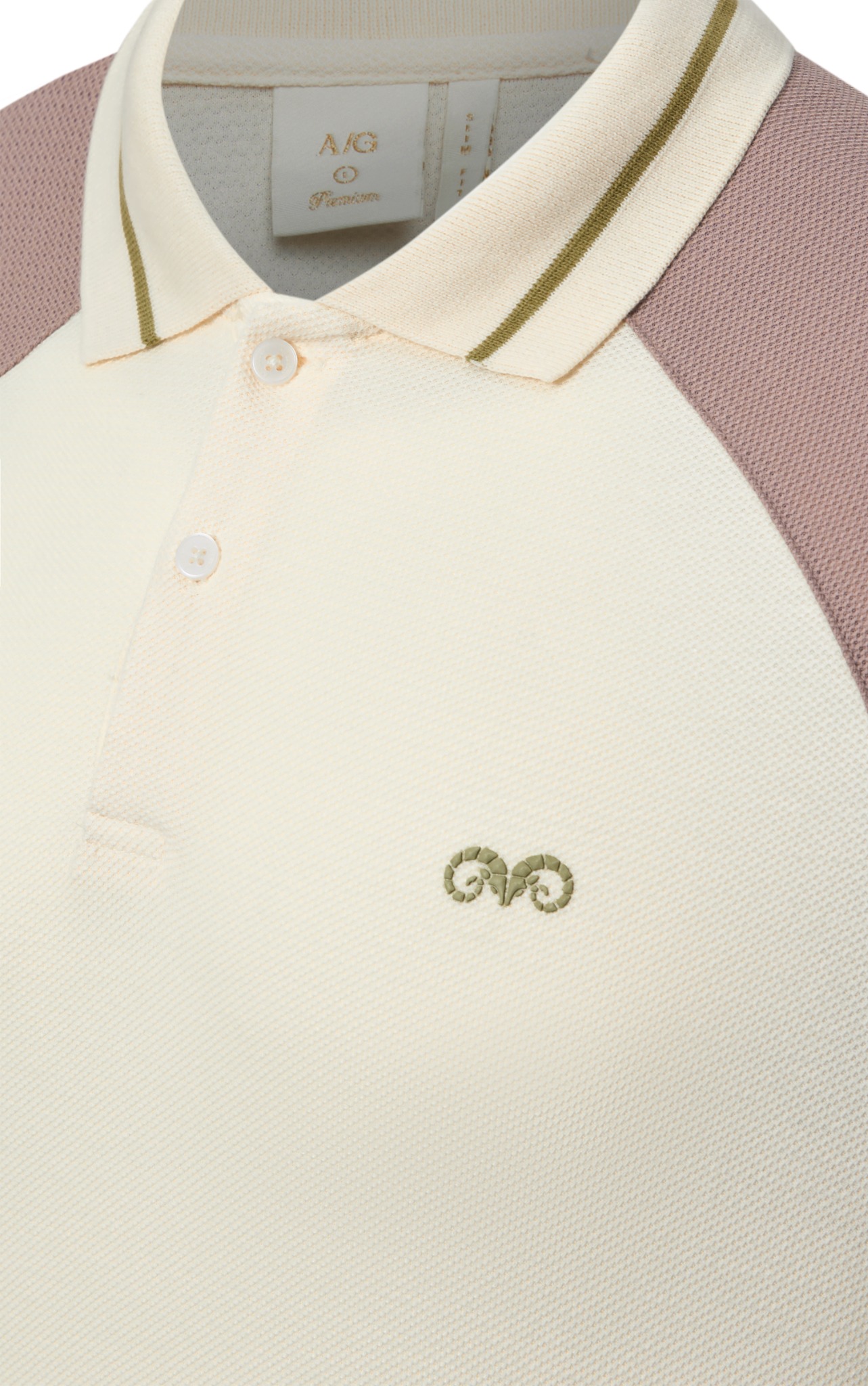 AG892 REGULAR FIT MIXED COLOR POLO - OFF WHITE