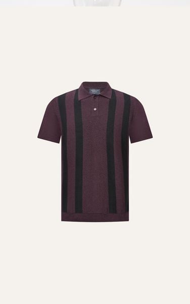  AG729 PREMIUM REGULAR FIT RIB STITCH POLO - PURPLE