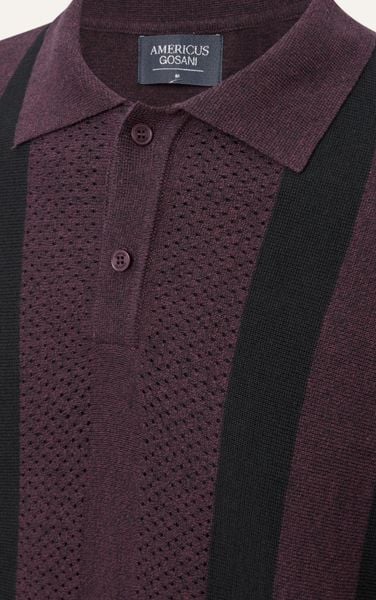  AG729 PREMIUM REGULAR FIT RIB STITCH POLO - PURPLE 