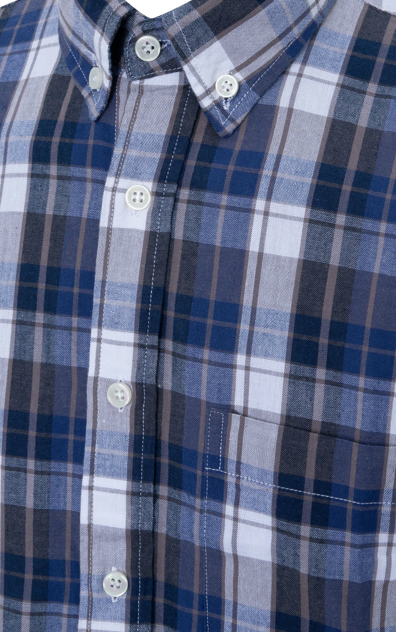 H312 FACTORY REGULAR FIT CHECKED SHIRT - DARK BLUE