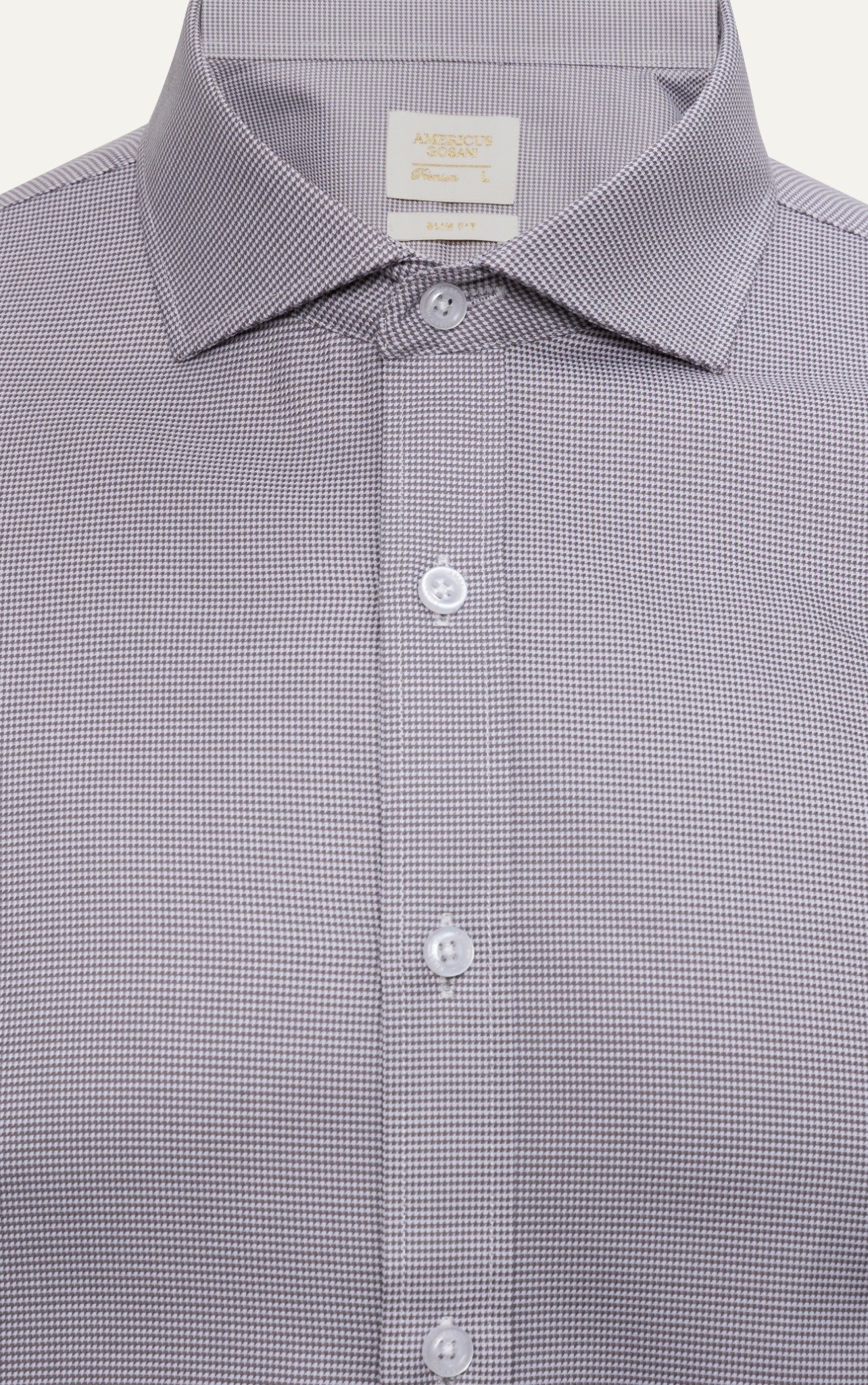 AG6P1 PREMIUM SLIMFIT TEXTURE SHIRT - LIGHT GREY
