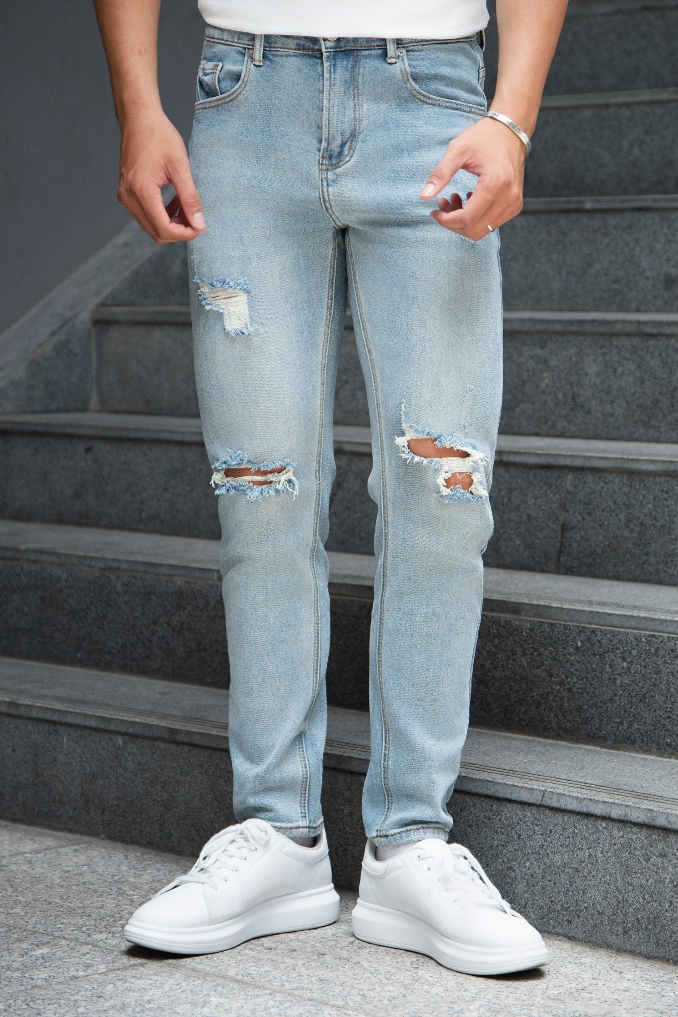 AG52 PREMIUM SLIMFIT MODERN WASH JEANS - LIGHT BLUE