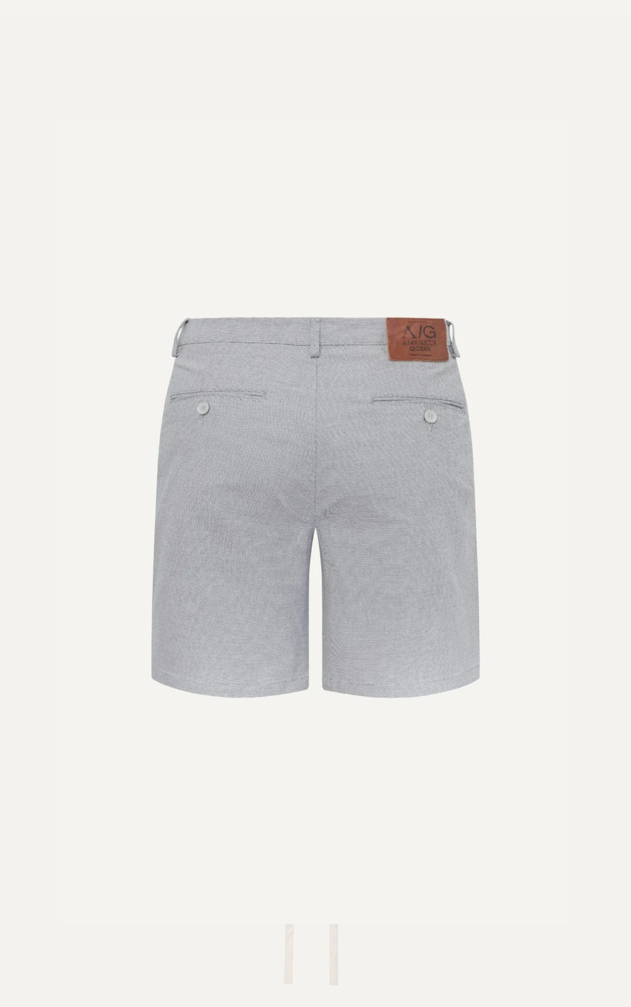 AG511 STUDIO SLIMFIT PLEATED CHINO BASIC KHAKI SHORT - LIGHT GREY