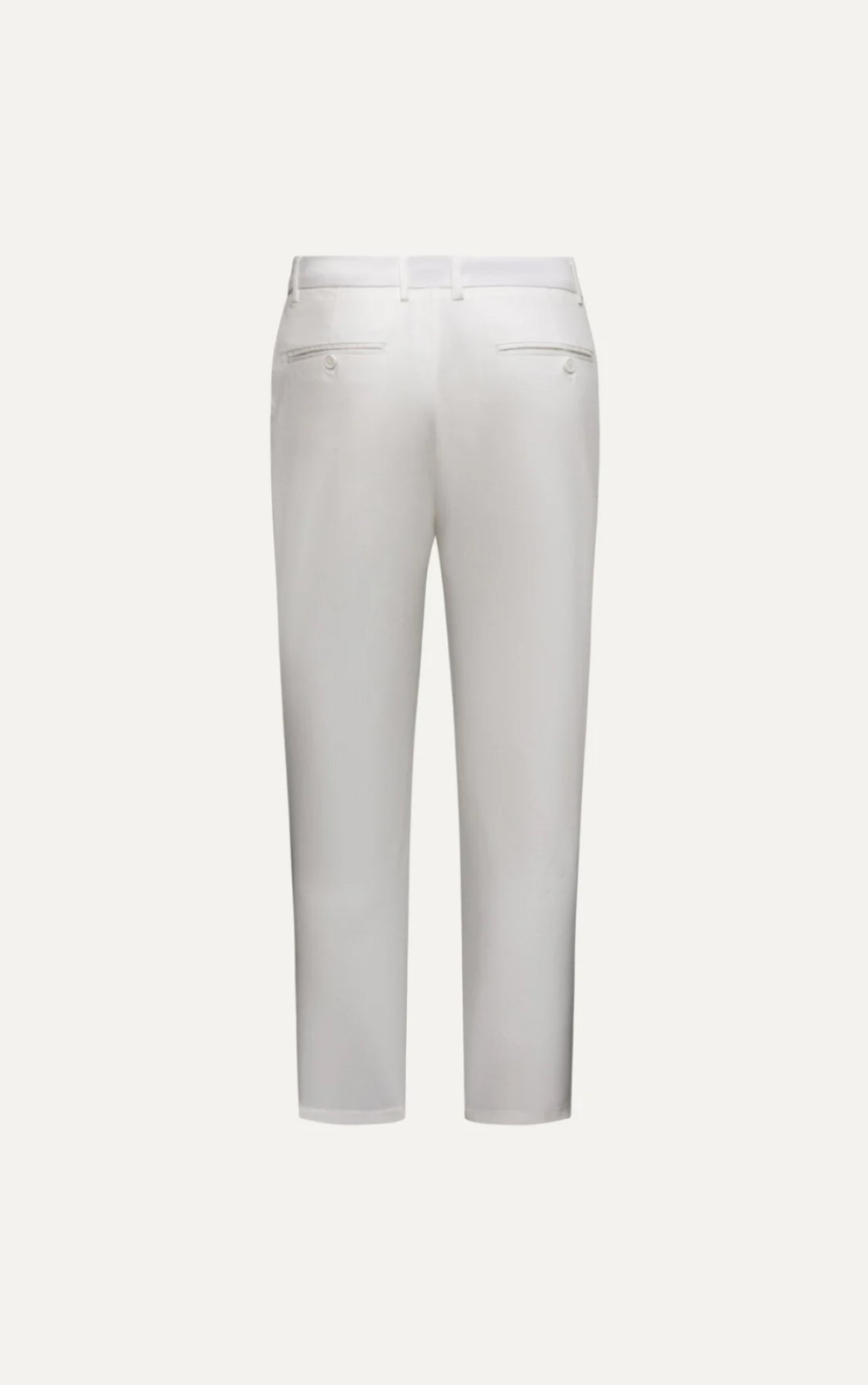 AG509 PREMIUM SLIMFIT ELASTIC WAIST KHAKI TROUSERS - WHITE