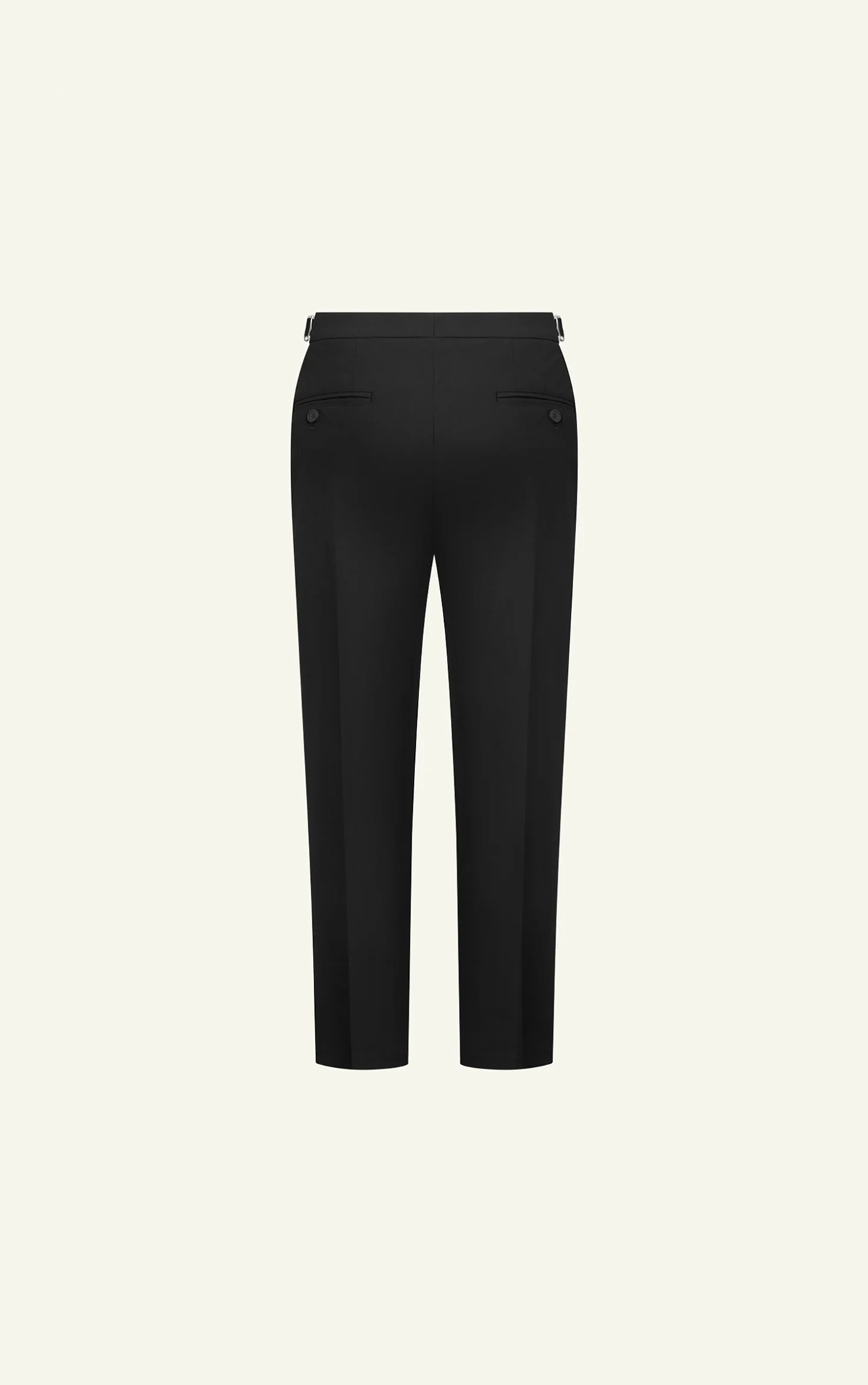 AG10 PREMIUM REGULAR FIT SIDETAB TROUSERS - BLACK