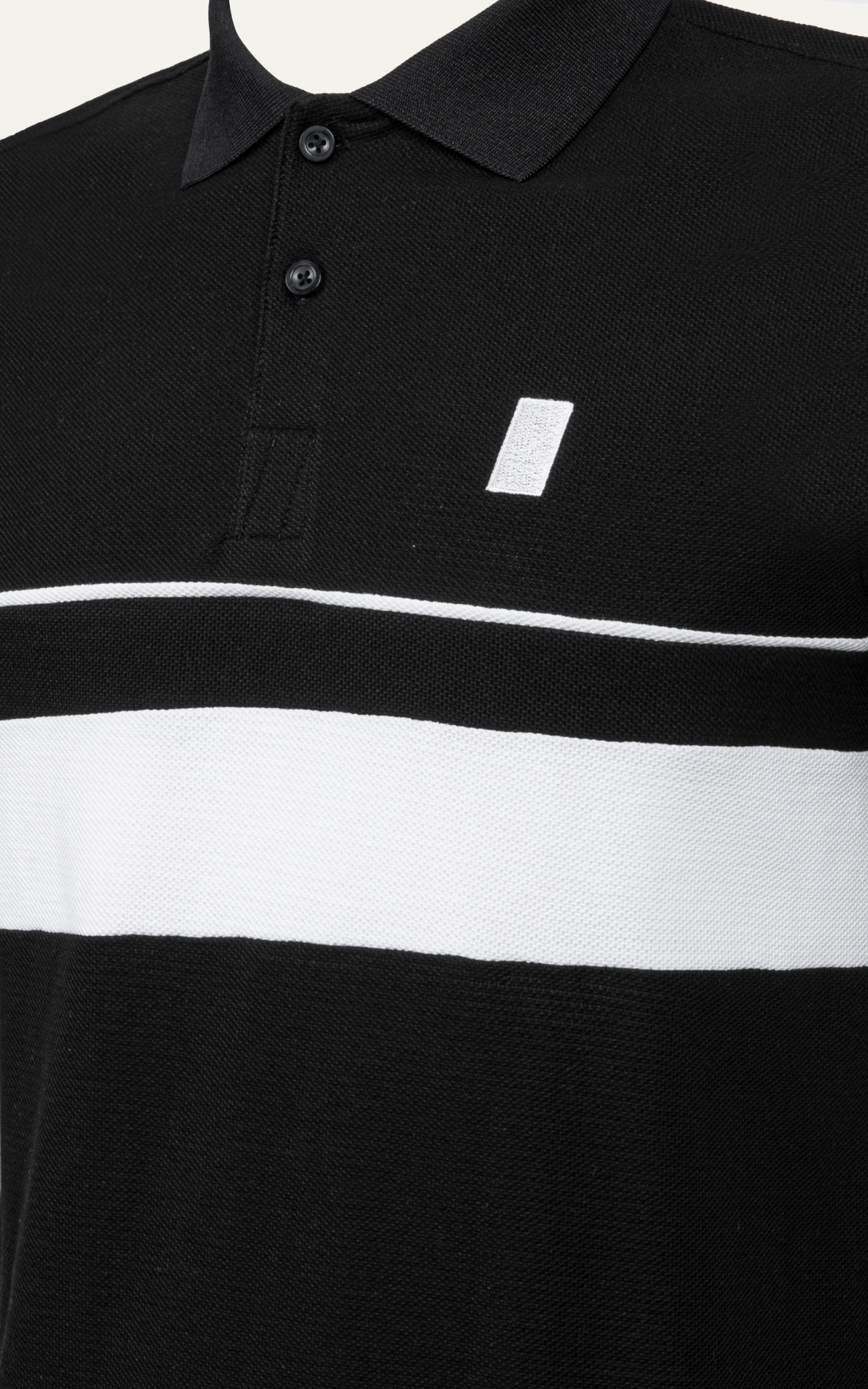 T64 FACTORY SLIMFIT STRIPED POLO - BLACK