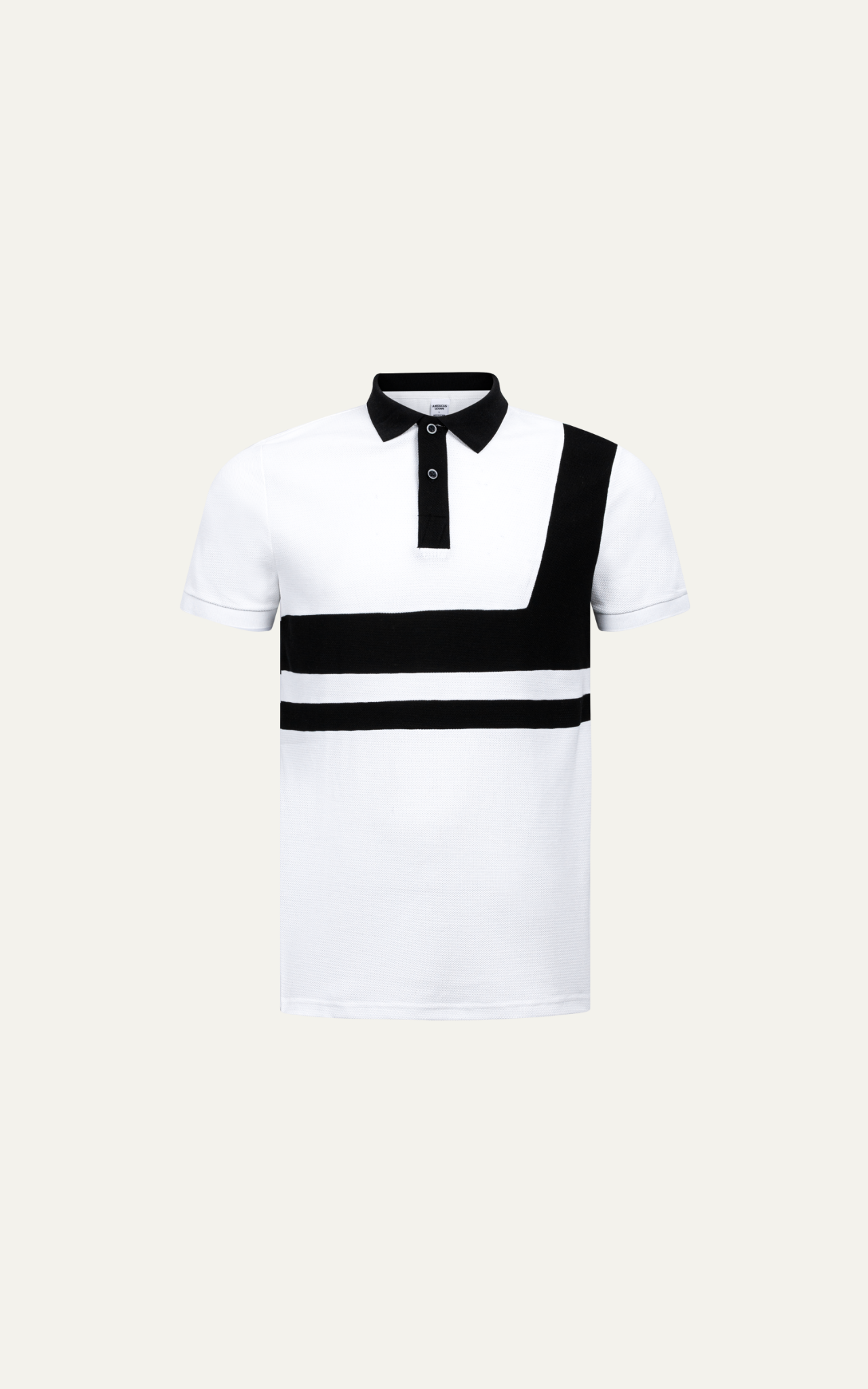 T61 FACTORY SLIMFIT DESIGN STRIPED POLO - WHITE