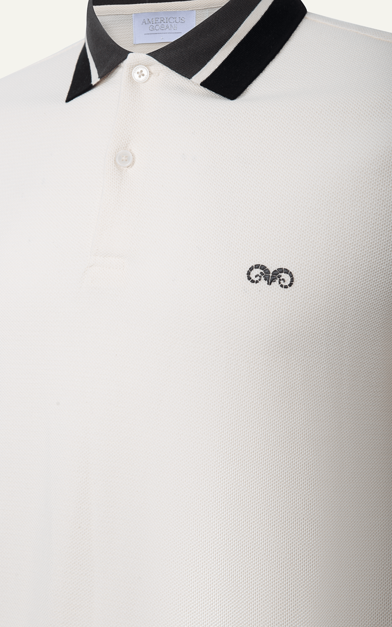 AG79 PREMIUM SLIMFIT POLO - OFF WHITE