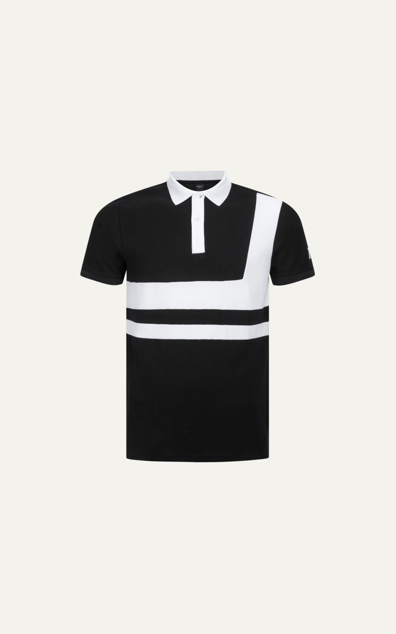  T61 FACTORY SLIMFIT DESIGN STRIPED POLO - BLACK 