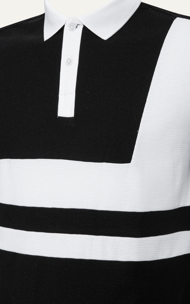  T61 FACTORY SLIMFIT DESIGN STRIPED POLO - BLACK 