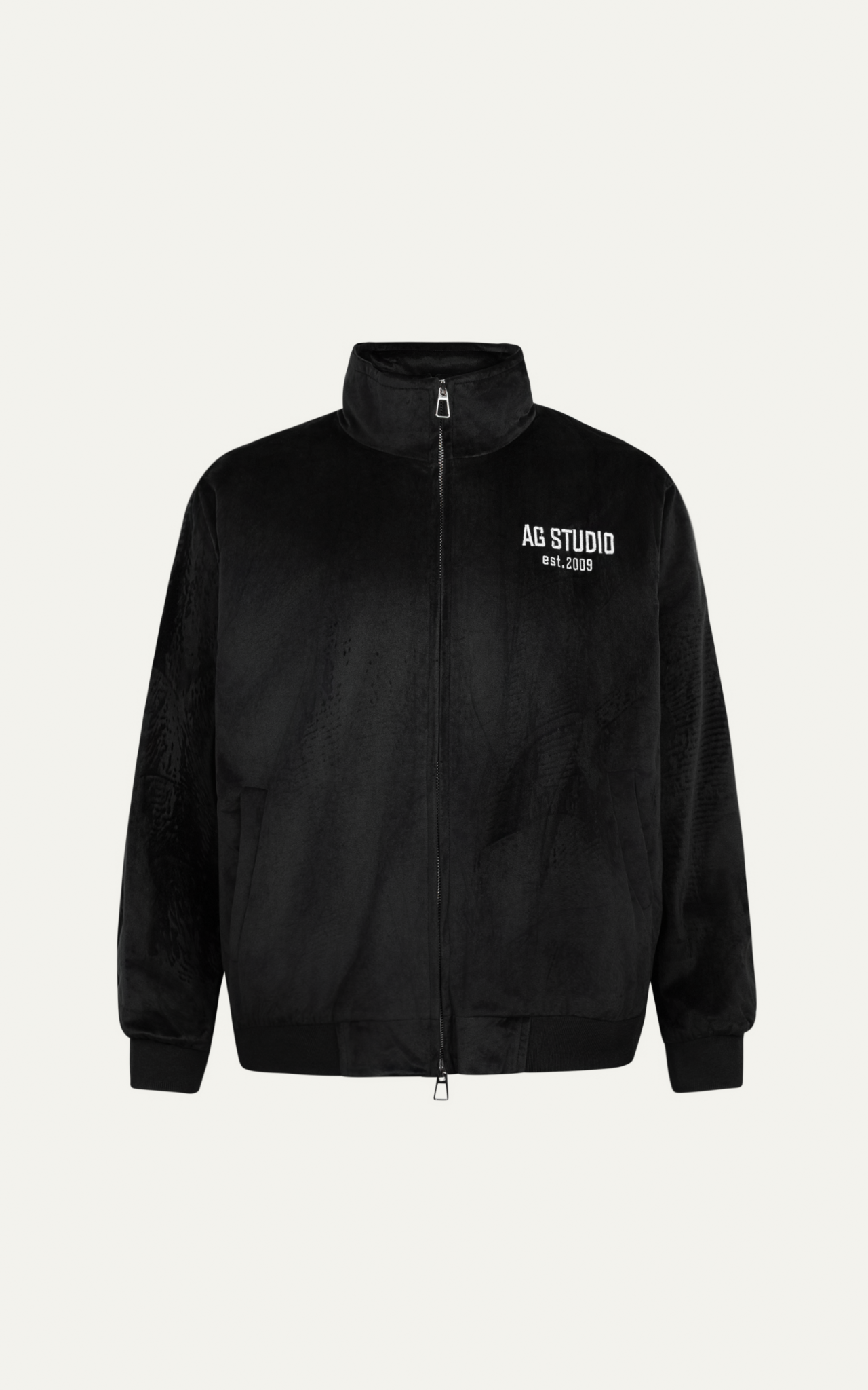 AG15 FACTORY LOOSE FIT BASIC BOMBER JACKET - BLACK