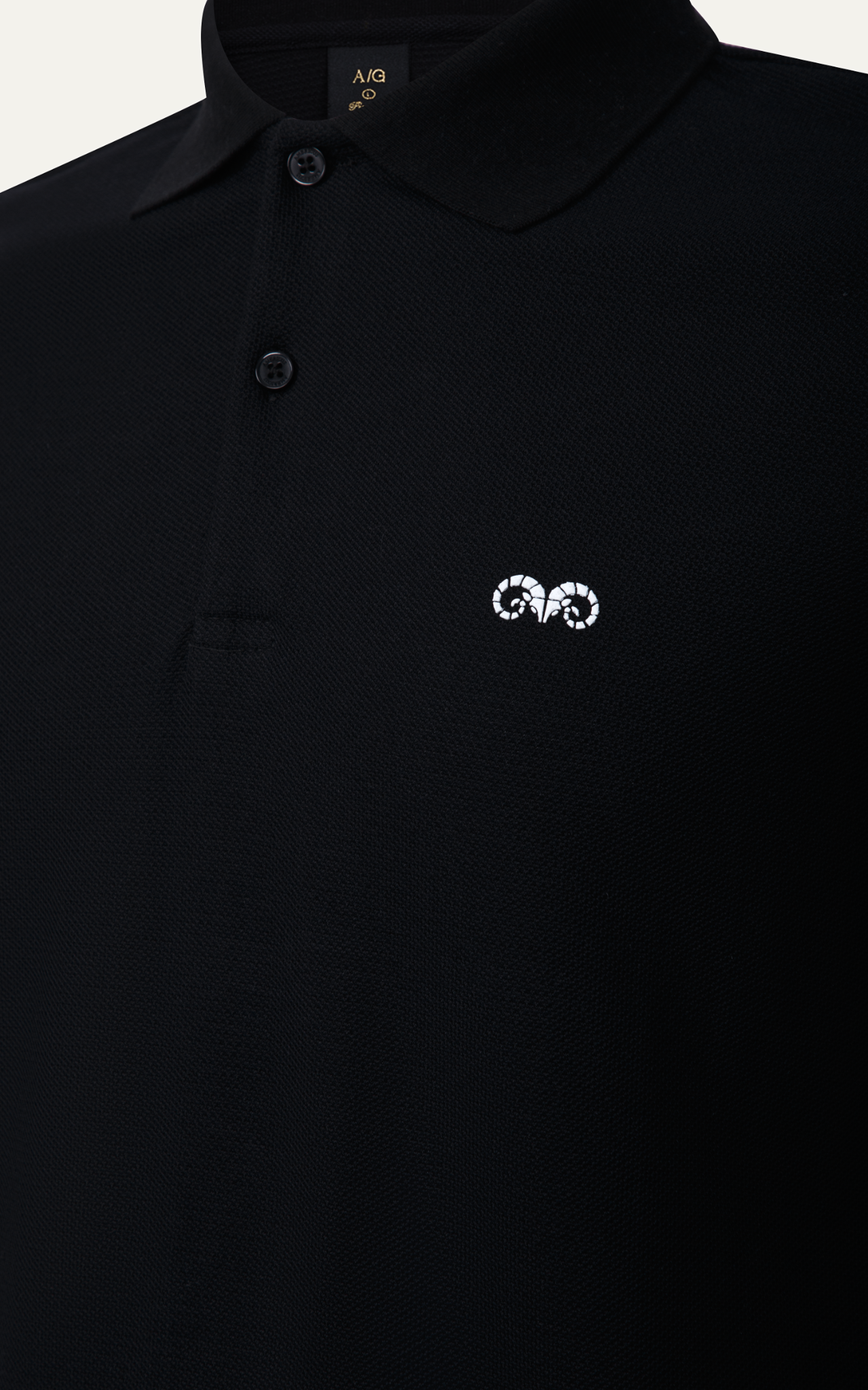 AG77 PREMIUM SLIMFIT POLO - BLACK