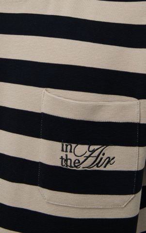 AG01 STUDIO LOOSE FIT STRIPED T-SHIRT - BEIGE
