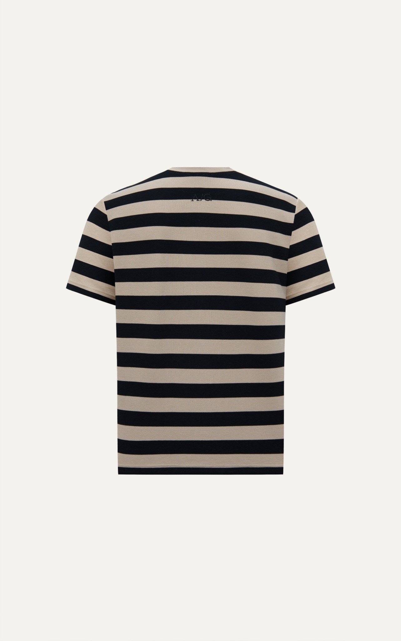 AG01 STUDIO LOOSE FIT STRIPED T-SHIRT - BEIGE